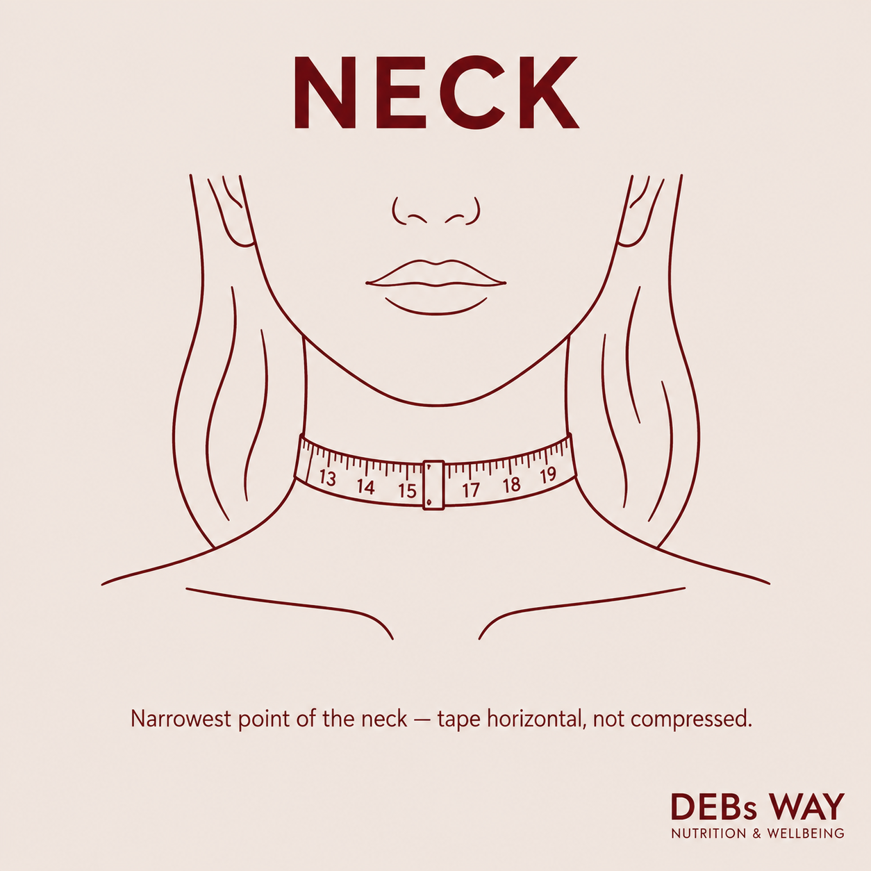 How to measure neck circumference - DEBs WAY